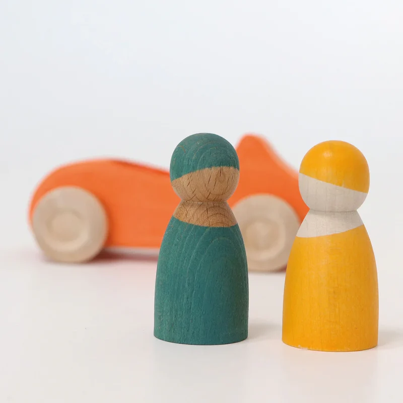 Großes Cabrio mit zwei Puppen. Orange | Grimms