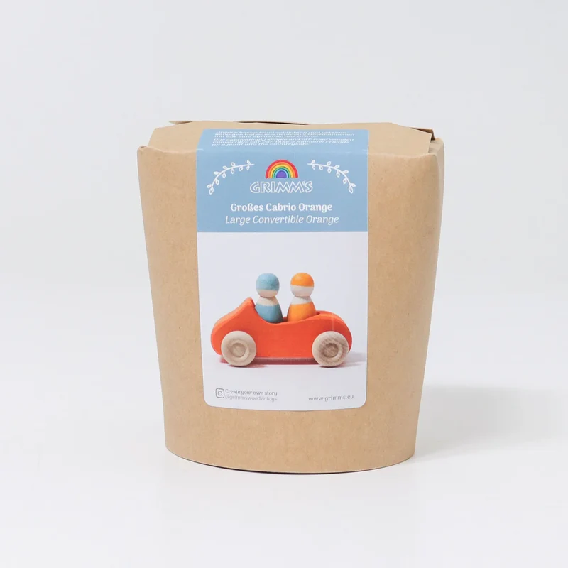 Großes Cabrio mit zwei Puppen. Orange | Grimms