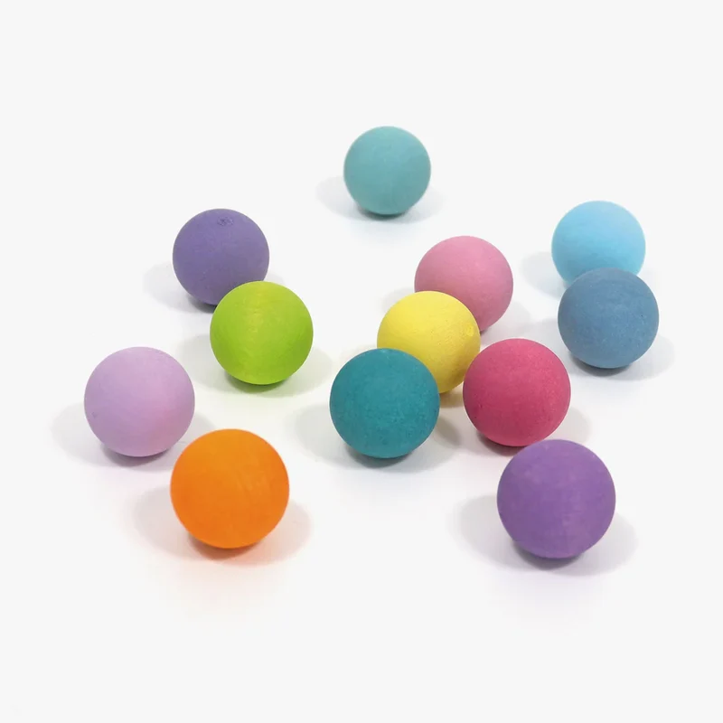 Kleine Pastellkugeln aus Holz | Grimms