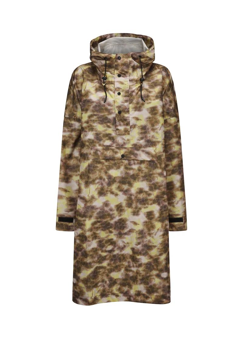 Regenponcho mit blurry Animal-Print