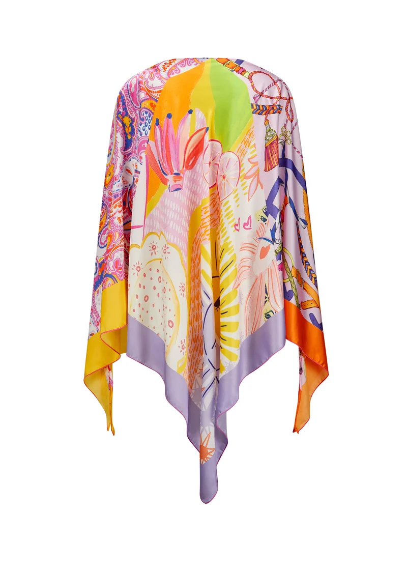 Sommerlicher Poncho mit Muster