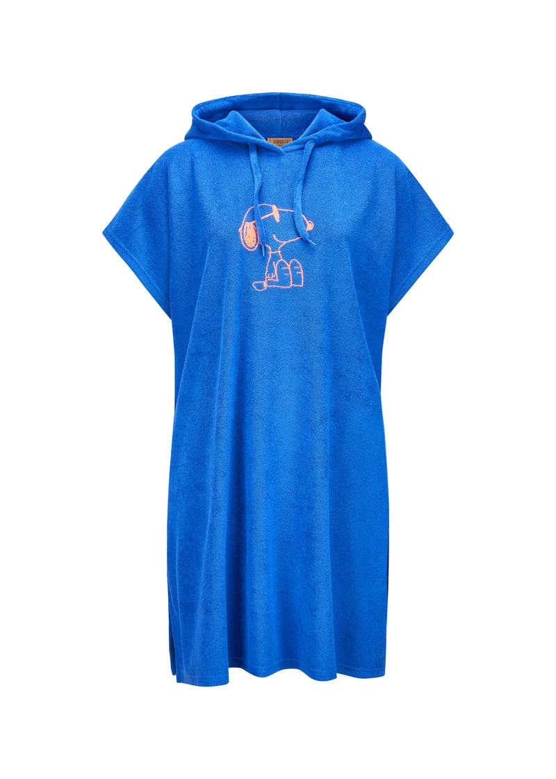Peanuts™ Frottee-Poncho mit Snoopy-Stickerei
