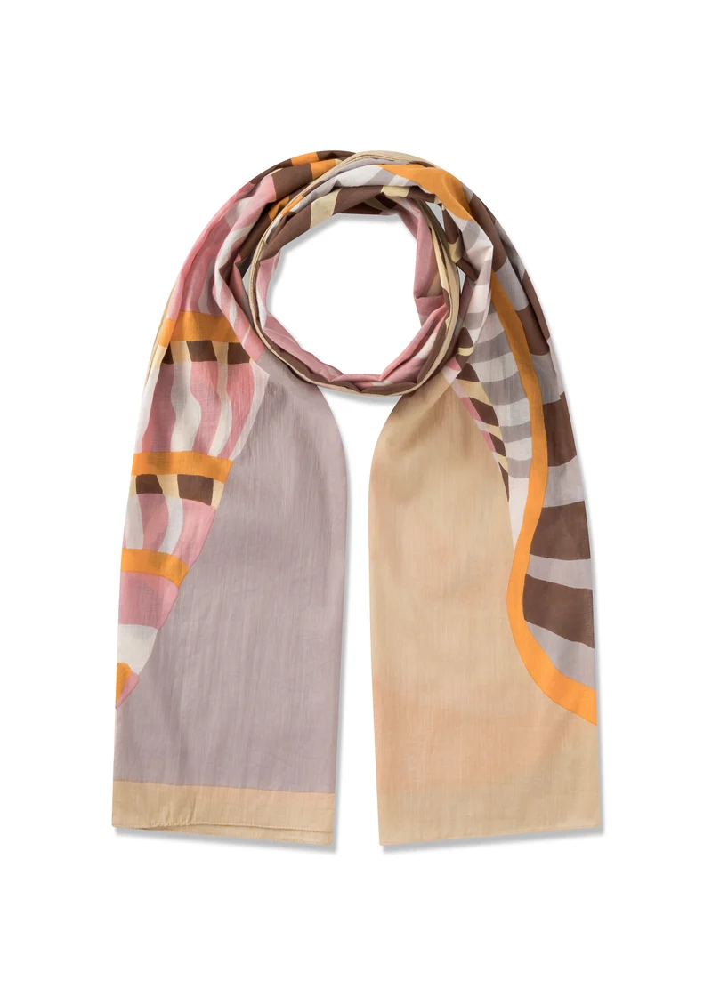 Schal aus Organic Cotton mit XL-Muschel