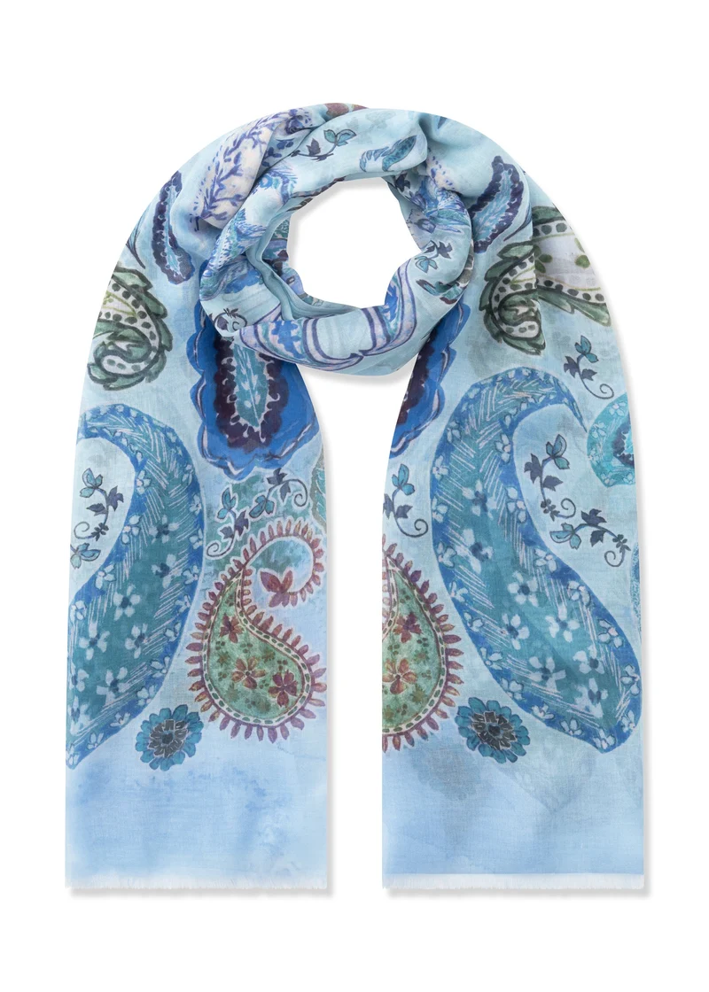 Schal aus Modal-Seide-Mix mit Paisleymuster