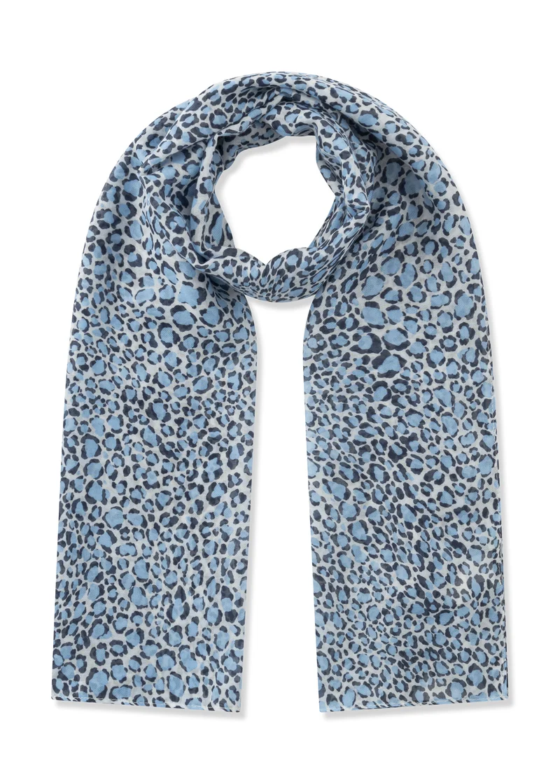 Schal aus recyceltem Polyester mit Leo-Print