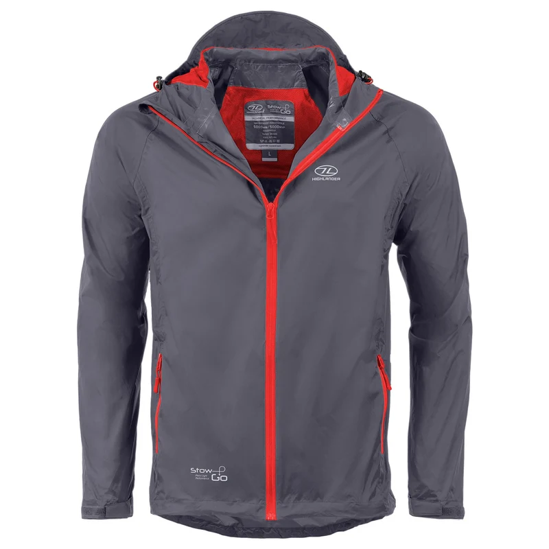 Highlander Stow & Go Packaway Regenjacke anthrazit