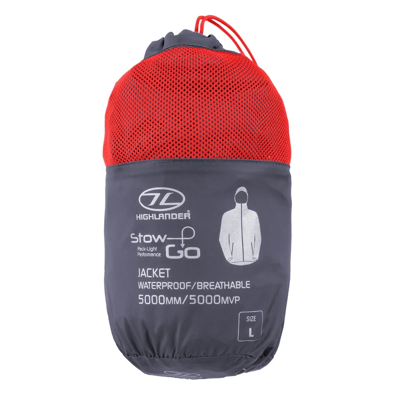 Highlander Stow & Go Packaway Regenjacke anthrazit