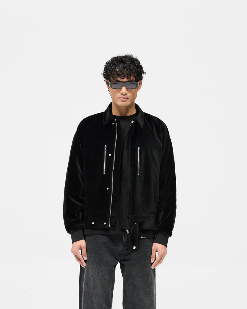 Bordeaux Brushed Jacket - Black