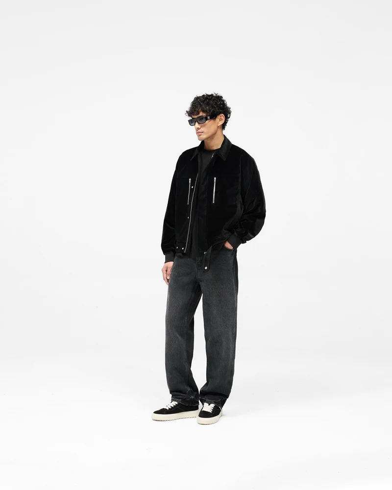 Bordeaux Brushed Jacket - Black