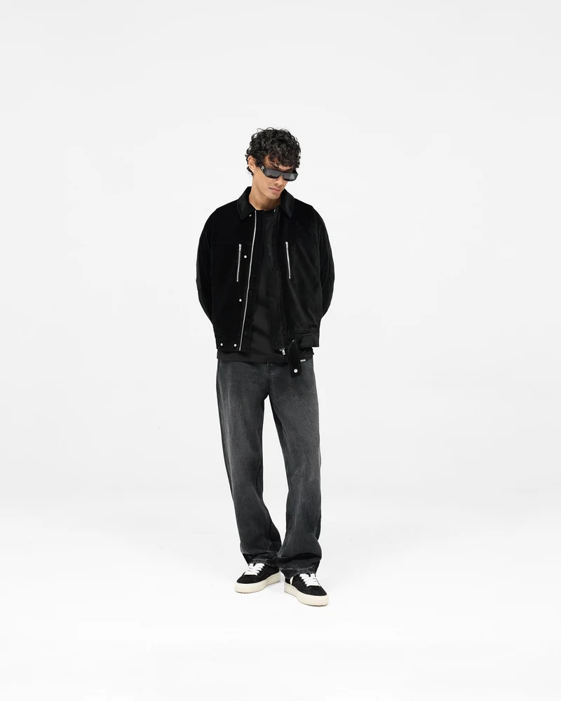 Bordeaux Brushed Jacket - Black