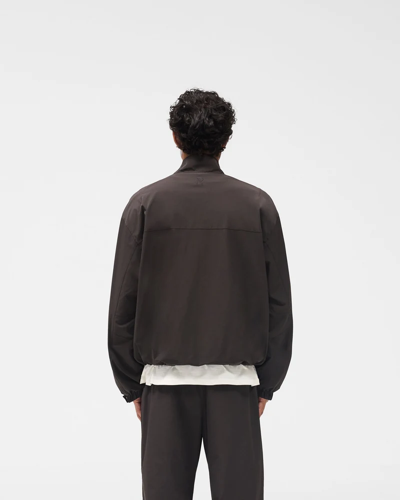 Initial Nylon Track Jacket - Coffee