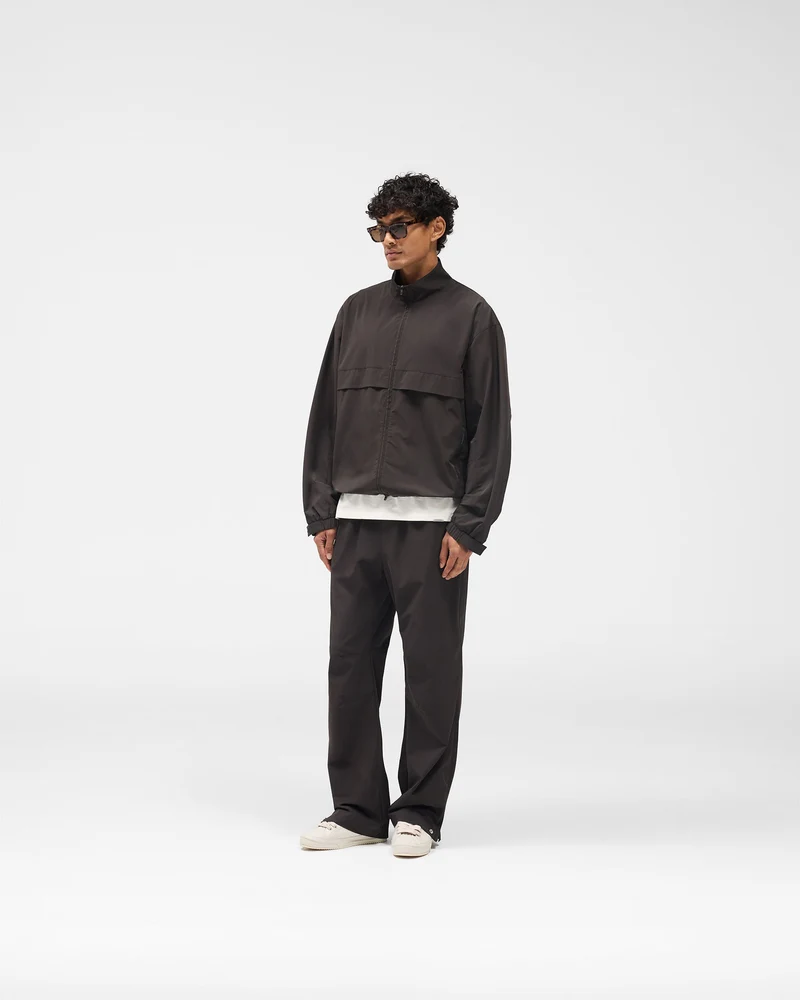 Initial Nylon Track Jacket - Coffee