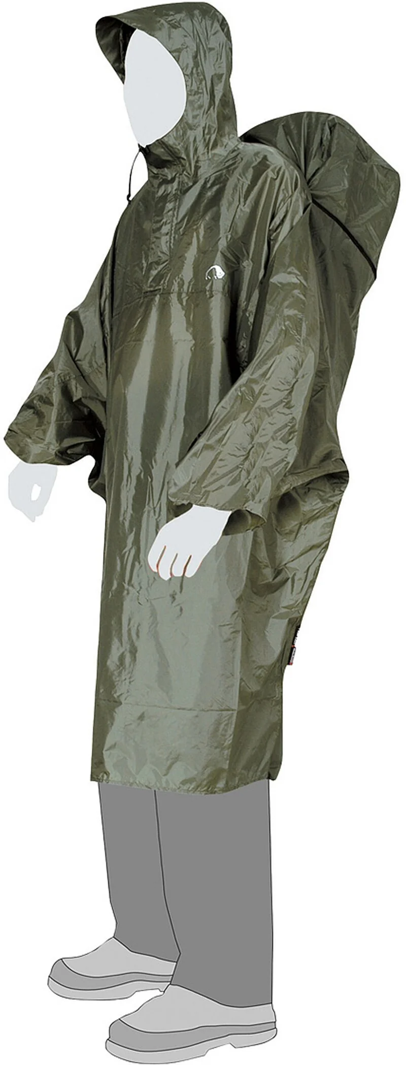 TATONKA Herren Poncho Cape XS mit Rucksackregenschutz