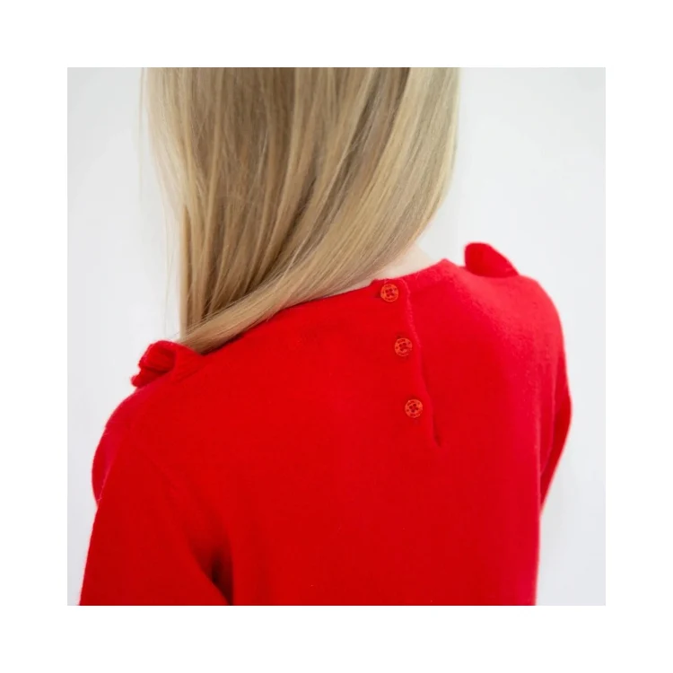 PAPA LOBSTER, Kaschmir-Strickkleid 'LOU', rot