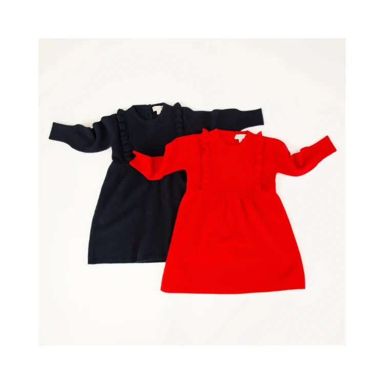 PAPA LOBSTER, Kaschmir-Strickkleid 'LOU', rot