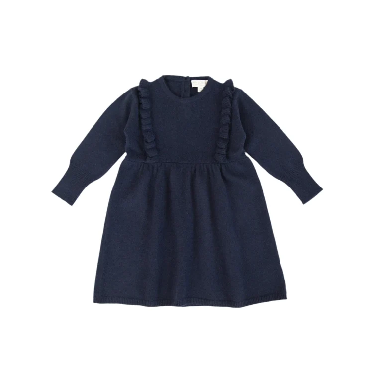 PAPA LOBSTER, Kaschmir-Strickkleid 'LOU', dunkelblau