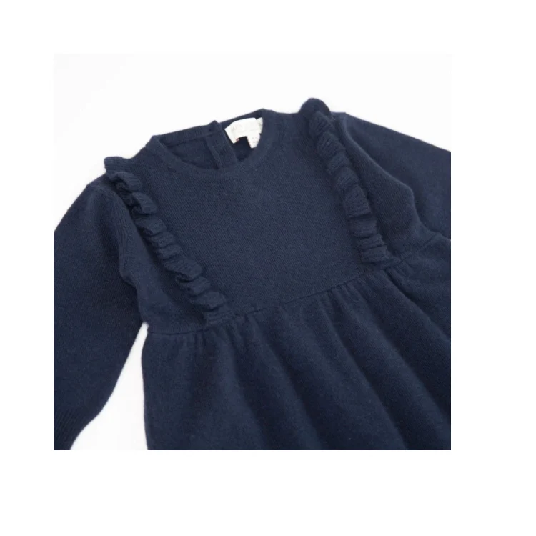 PAPA LOBSTER, Kaschmir-Strickkleid 'LOU', dunkelblau