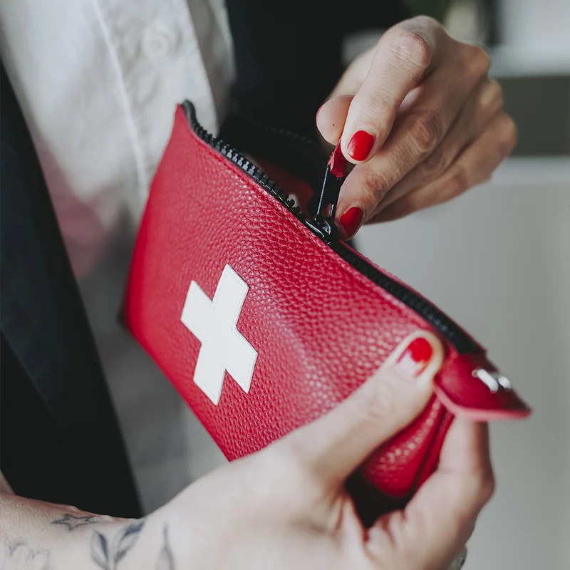 SWISS Set Shoppertasche & Federmappe | rot