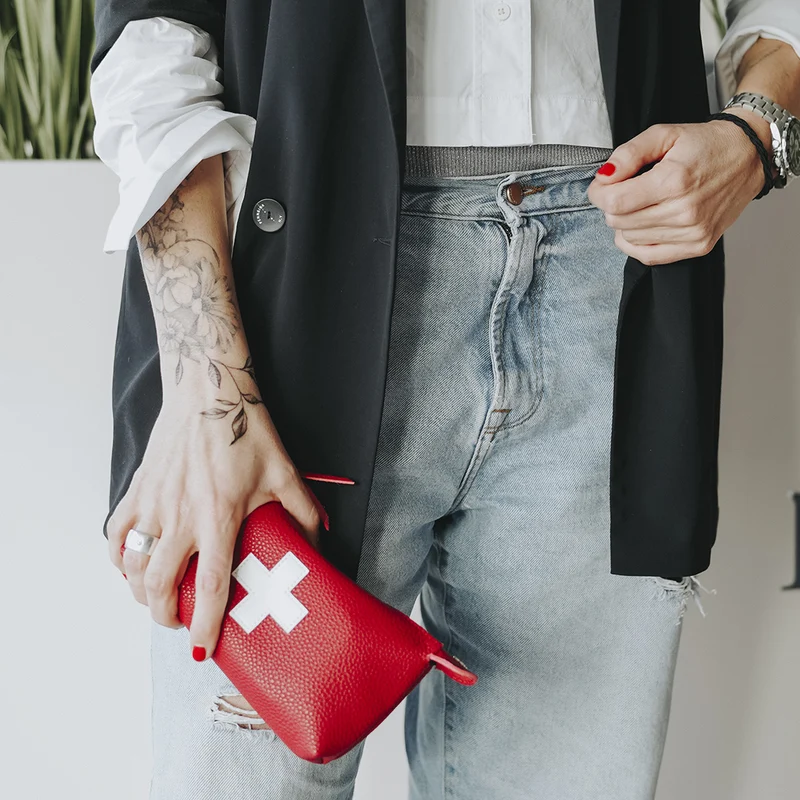 SWISS Set Shoppertasche & Federmappe | rot