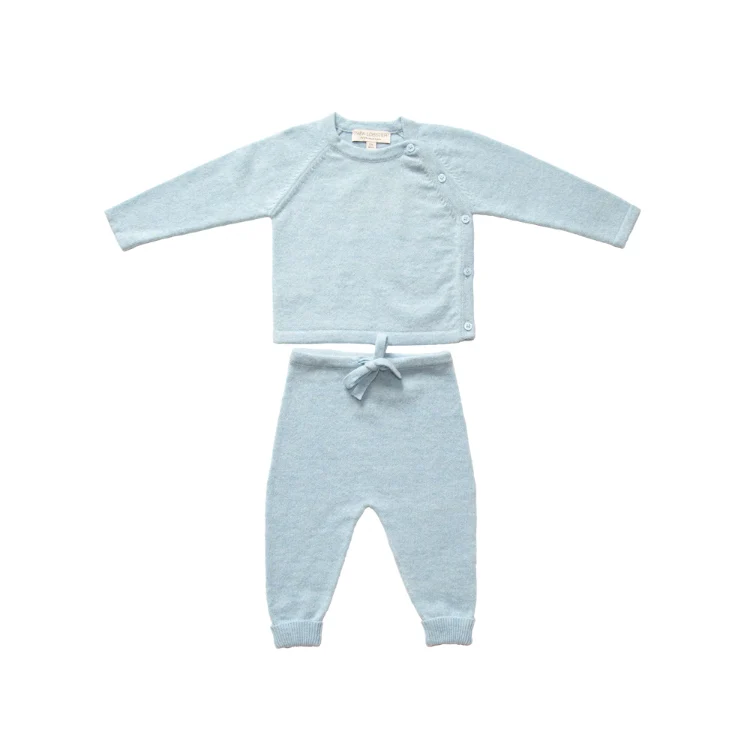 PAPA LOBSTER, Baby-Set, 'NIKA', hellblau mélange