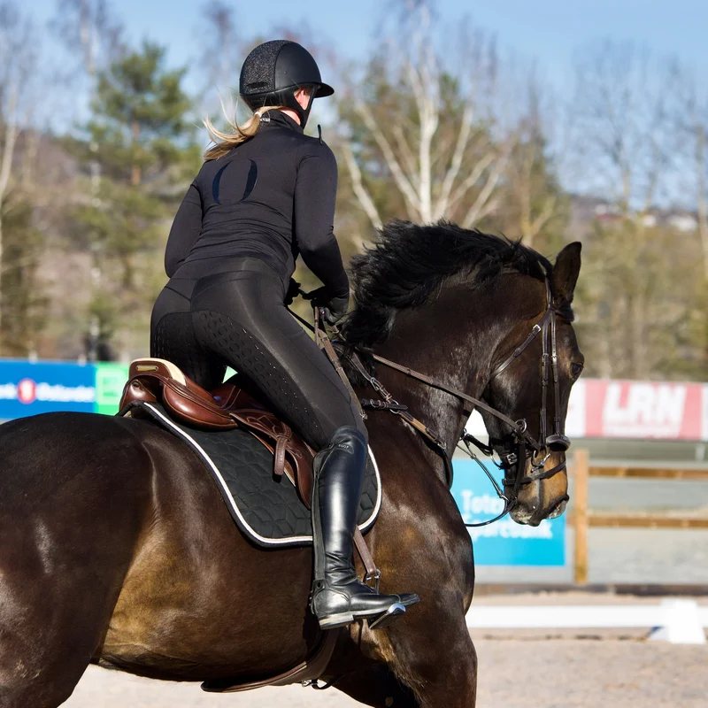 Sportliches Zip-Oberteil Signature Schwarz