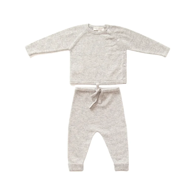 PAPA LOBSTER, Baby-Set, 'NIKA', hellgrau mélange
