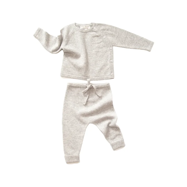 PAPA LOBSTER, Baby-Set, 'NIKA', hellgrau mélange