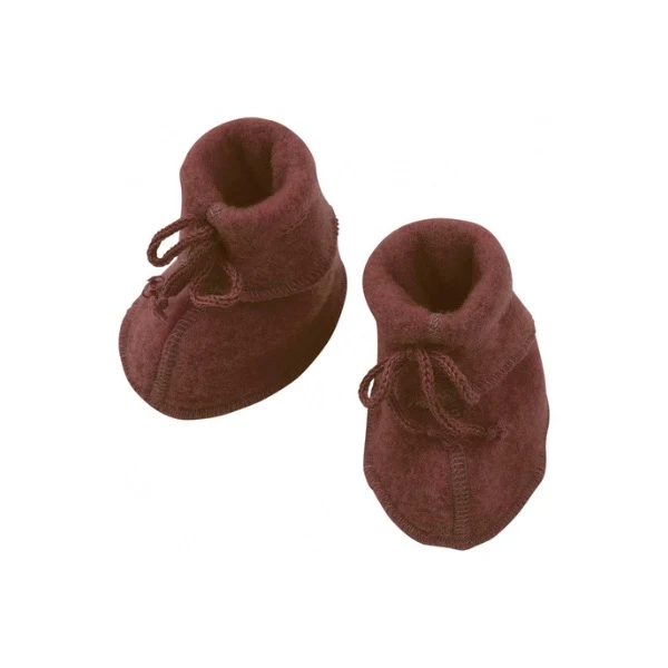 Engel Natur, Baby Schühchen mit Bändel, Zimt Melange