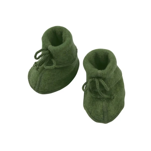 Engel Natur, Baby Schühchen mit Bändel, Schilf Melange
