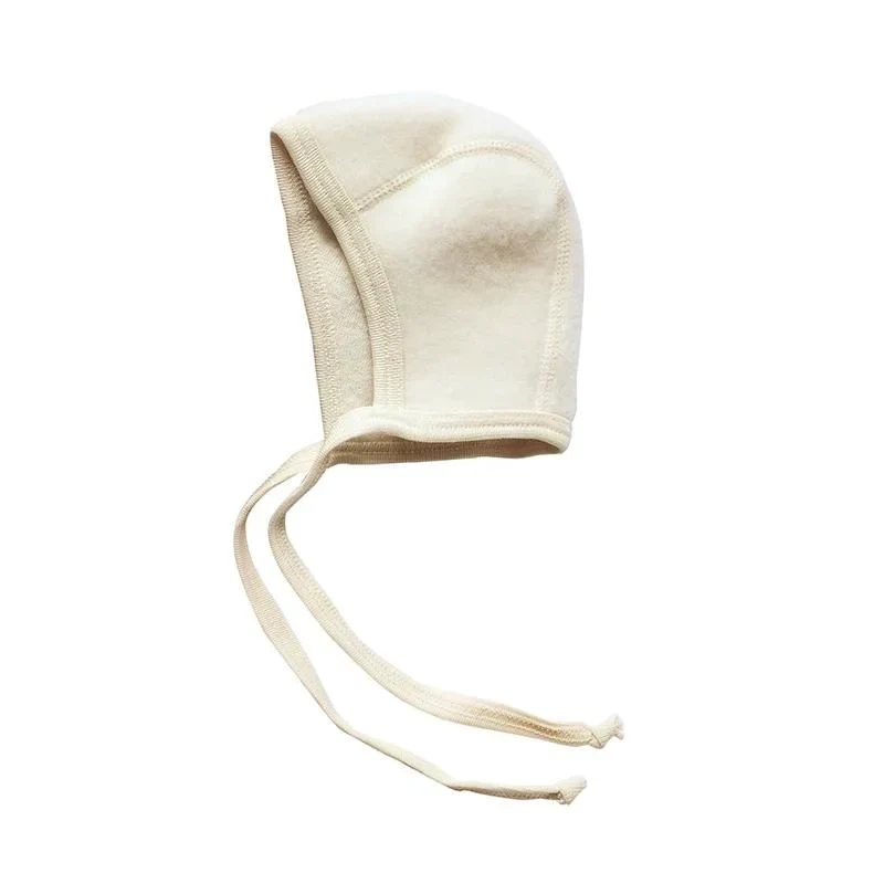 Engel Natur, Baby Häubchen, Fleece, Natur