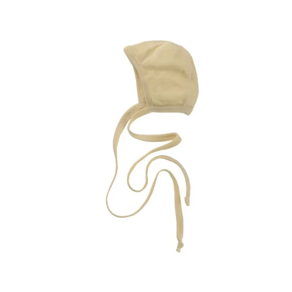 Engel Natur, Baby Häubchen, Feinripp, Natur