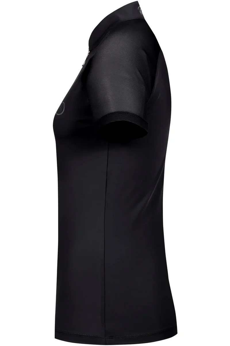 Sommerbaselayer Kurzarm Mesh-Design schwarz