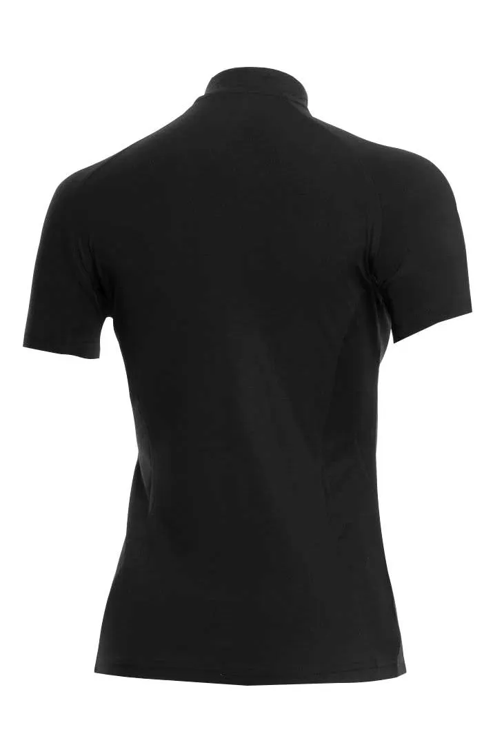 Sommerbaselayer Kurzarm Mesh-Design schwarz