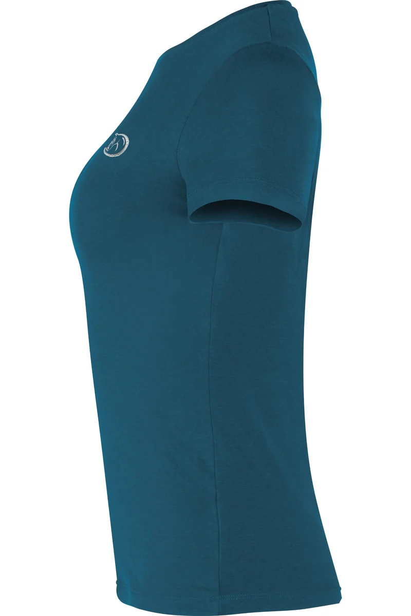 T-Shirt mit Rundhalsausschnitt für Damen, Dark Blue, oberbekleidung