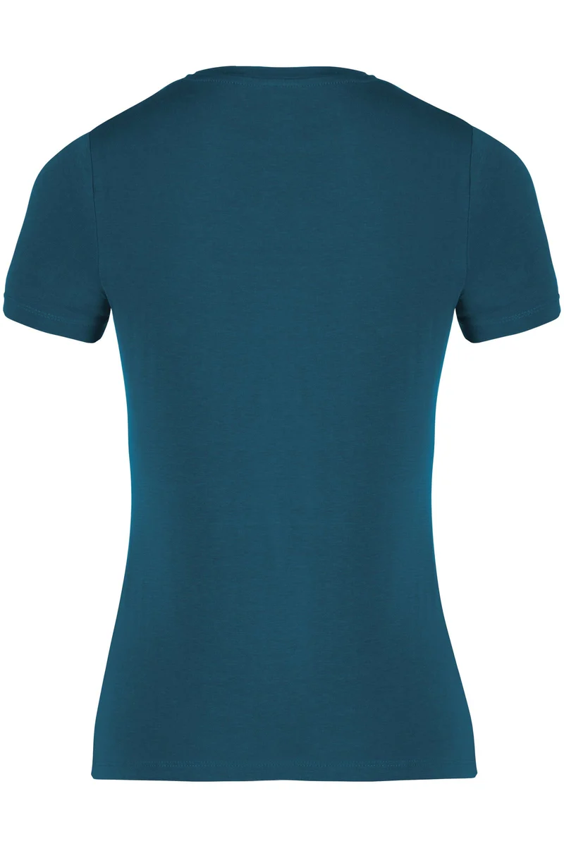 T-Shirt mit Rundhalsausschnitt für Damen, Dark Blue, oberbekleidung