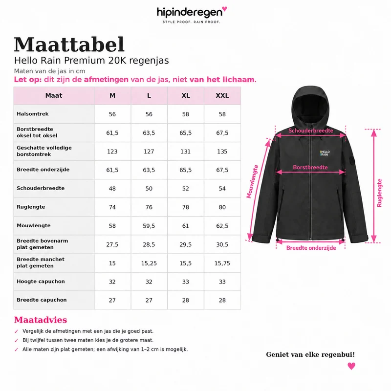 Hello Rain Premium regenjas - Off-white