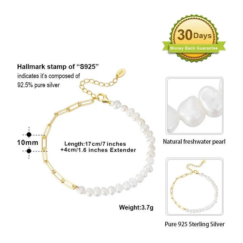 14K vergoldete echte 925er Sterlingsilber-Büroklammer-Halskette,