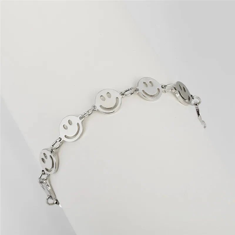 💛 Smiley Schmuck-Set | Armband & Halskette | Festival Outfit