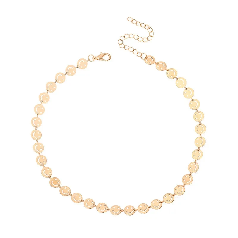 💛 Smiley Schmuck-Set | Armband & Halskette | Festival Outfit