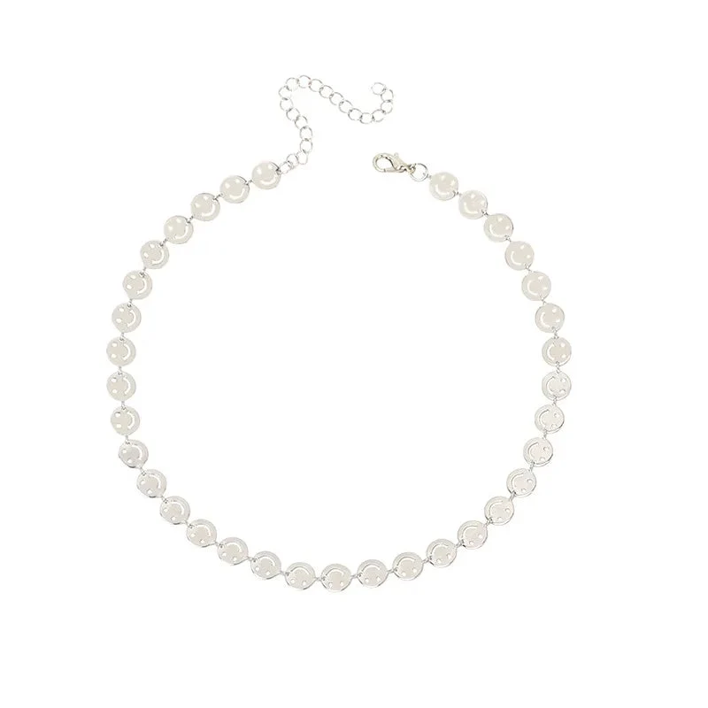 💛 Smiley Schmuck-Set | Armband & Halskette | Festival Outfit