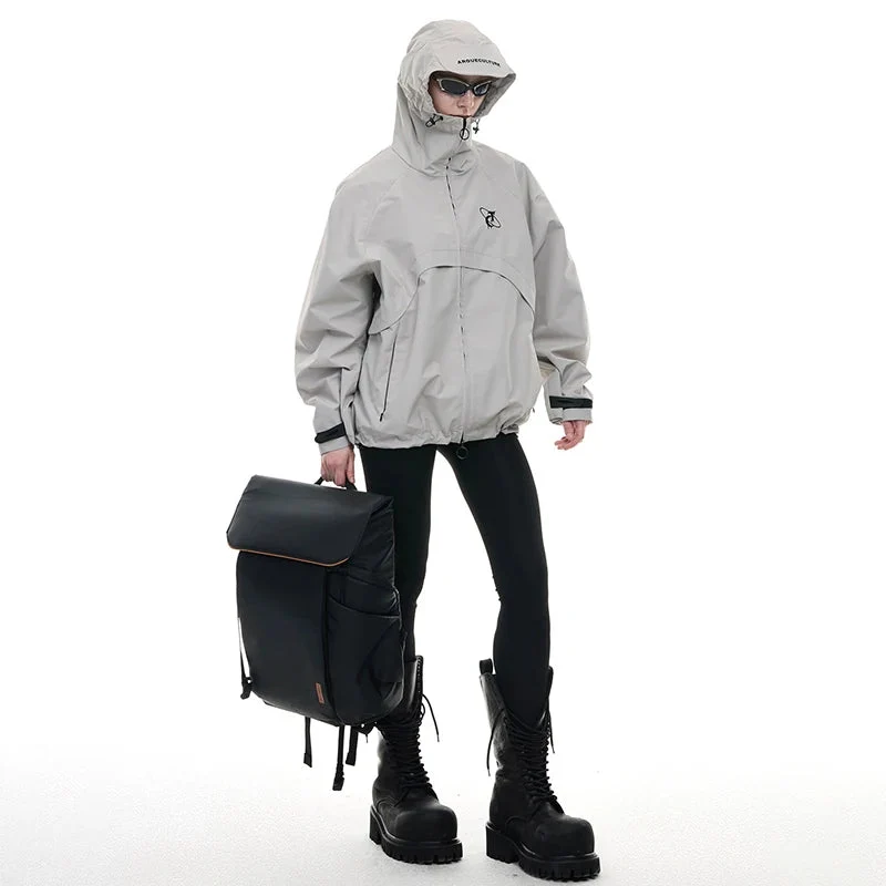 Y2K Techwear Festival Regenanzug – Oversize Windbreaker Set Unisex