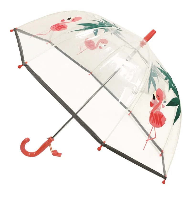 Kinderparaplu Flamingo Transparant