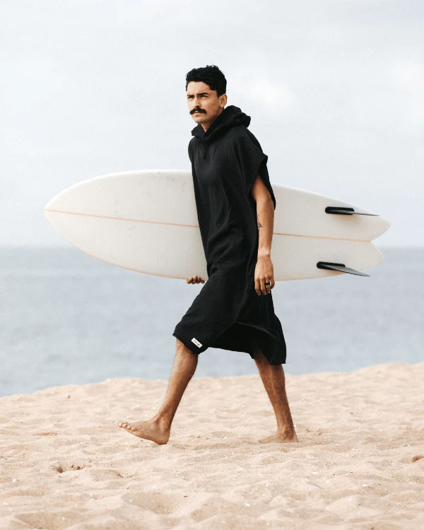 Terra Hooded Poncho Black