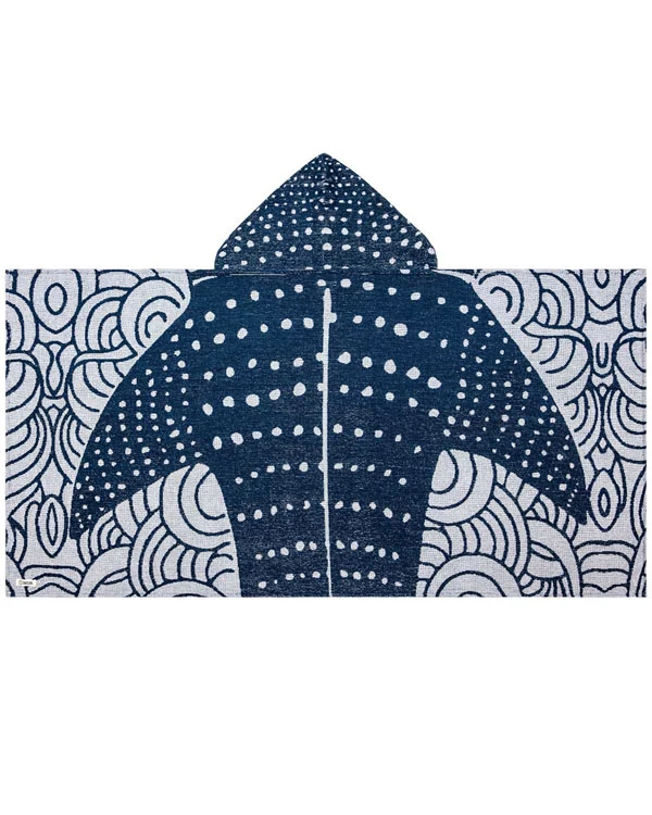 Whale Shark Hooded Kids Bath Towel