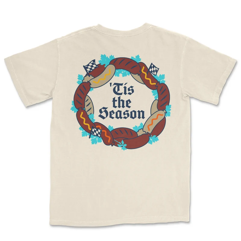 Oktoberfest Sausage Wreath T-Shirt – Ivory