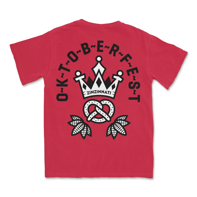 Singing O-K-T-O-B-E-R-F-E-S-T Pocket T-Shirt -Red