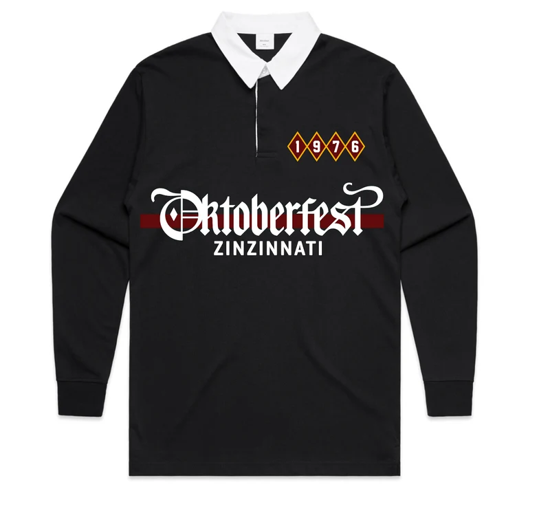 Oktoberfest Zinzinnati Rugby Shirt – Black