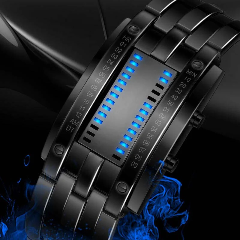 Wasserdichte Digitale Herren Armbanduhr mit LED-Anzeige