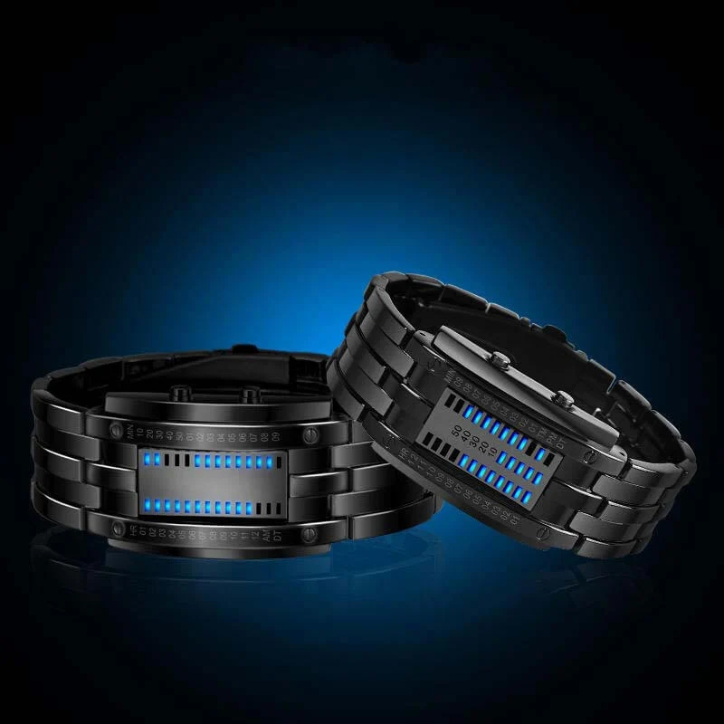 Wasserdichte Digitale Herren Armbanduhr mit LED-Anzeige