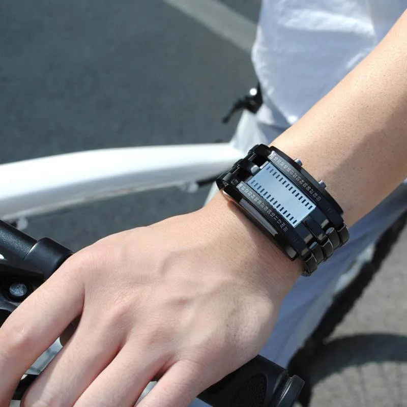 Wasserdichte Digitale Herren Armbanduhr mit LED-Anzeige